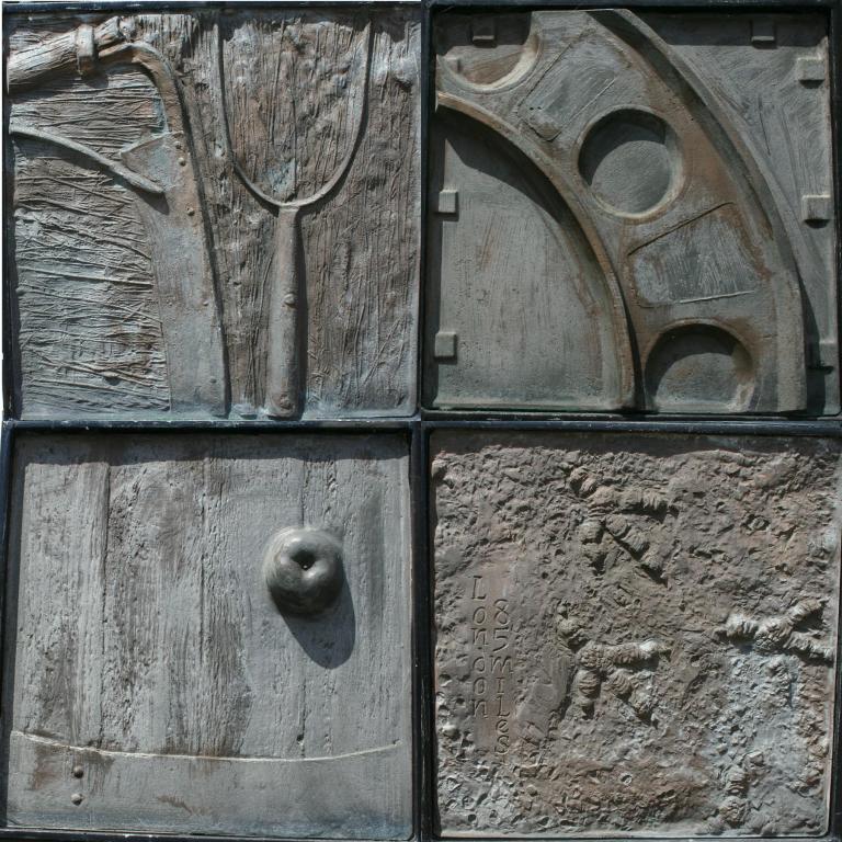 Bronze plaques from the Recording Archive for Public Sculpture in Norfolk & Suffolk
